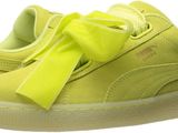 Baskets Puma Sued Bow jaunes à semelles blanches