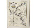une vieille carte de la côte britannique traversée par une rivière
