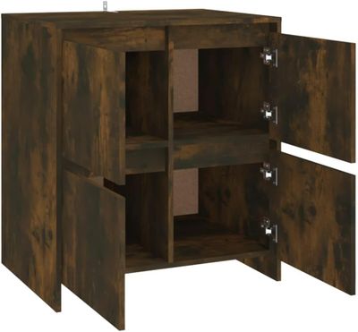 une photo d'une armoire en bois dont les deux portes sont ouvertes