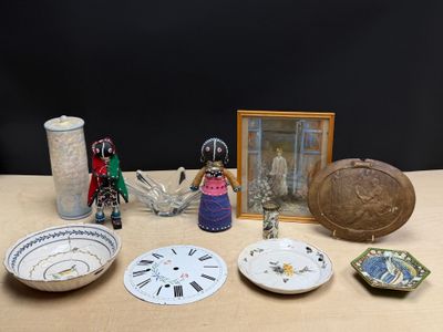 a table with a lot of different items on it