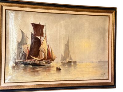Marie-Edouard ADAM, Peintre de la marine (1847-1929) "Voilie…