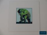 a picture of an elephant that is on the wall
