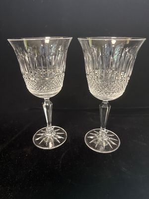 2 verres cristal, H18cm