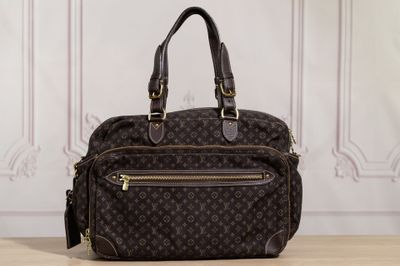 Sac à main Louis Vuitton en toile Monogram marron et cuir