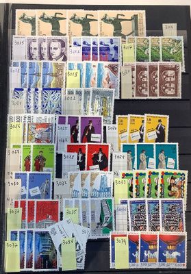 a picture of a collection of stamps and stamps on display