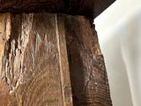 a close up of a piece of wood with a piece of wood sticking out of it