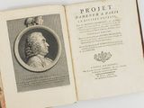 un vieux livre avec l'image d'un homme dessus