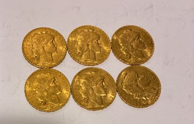 six gold sovereigns of the british empire