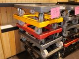 a stack of carts that are stacked on top of each other