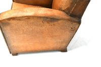 Fauteuil "Club" en cuir marron. (photo 5)