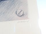 a picture of a drawing of a cat on a table