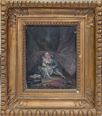une image d'un tableau représentant une femme assise sur un lit