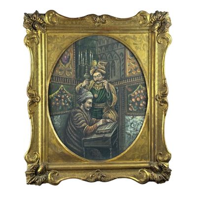 an image of a painting of a man and a woman sitting at a table