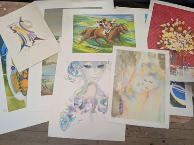 a lot of cards that are on a table