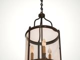an image of a chandelier with three lights hanging from the ceiling