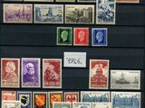 a collection of stamps from different countries on display in a case