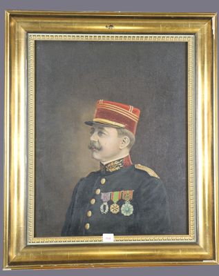 Ecole française de la fin du XIXe siècle Portrait d'un OFFIC…