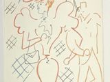 dessin d'un homme et d'une femme debout l'un à côté de l'autre