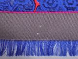 an image of a close up of a blue and red scarf