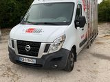 a delivery truck that is parked in a parking lot