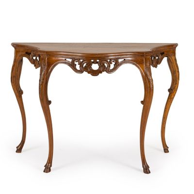 Paire de Consoles en Noyer, Vénétie, XVIIIe Siècle