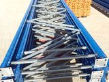 a close up of a conveyor belt in a warehouse