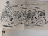 a drawing of a group of people playing baseball on the field