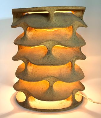 a lamp that is sitting on top of a table