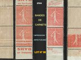 trois types différents de timbres sur une feuille de papier représentant un homme et une femme