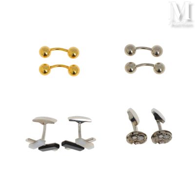 Boutons de manchettes Quatre paires de boutons de manchettes…