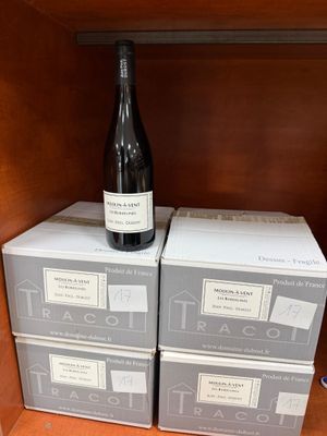 Des bouteilles de vin sont empilées sur des cartons dans un placard