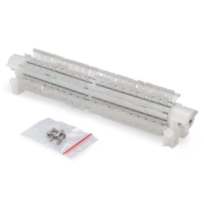 a plastic tube with screws in it and a plastic bag