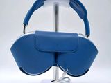 the headphones are attached to a stand on a white background