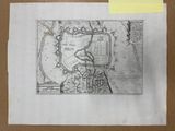 un vieux dessin représentant une carte, sur une feuille de papier, à côté d'une autre feuille de papier