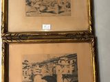 deux photos encadrées représentant un couple assis sur un bateau