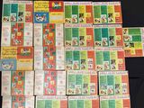 a lot of children ' s books on a black table