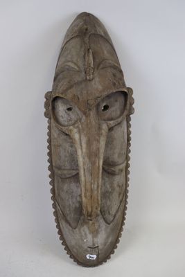 OCEANIE XXe - Grand masque, embouchure du SEPIK Ramu en bois…