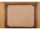 a painting of a brown frame with a brown background