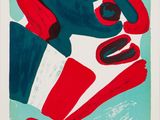 une image représentant un tableau d'un homme vêtu d'une tenue rouge, blanche et bleue