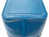 louis vuitton blue epi leather cosmetic case