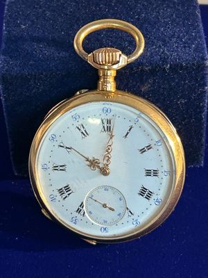 Montre De Col En Or Massif - Poinçon Tête De Cheval - Montre De Poche Occasion Pour Femme