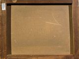 an old picture of a picture frame with a brown background