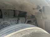 a close up view of the front end of a truck ' s tire
