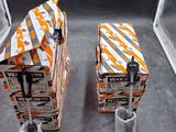 two suitcases that are sitting on the floor