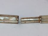 pair of antique silver plated pen and inkwells