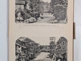 two pictures of a river and a bridge on the wall