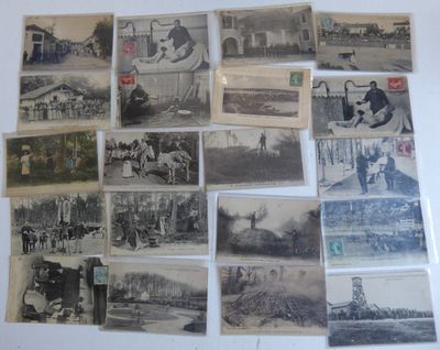 85 CPA Département des Landes (40) dont scènes pittoresques, métiers, 