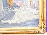 a painting of a woman sitting in a chair
