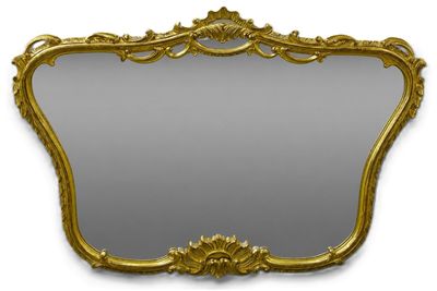 un miroir à cadre doré orné d'un motif décoratif