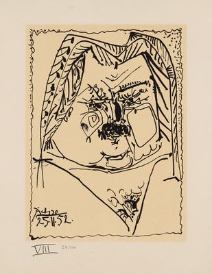 un dessin en noir et blanc d'un visage de femme